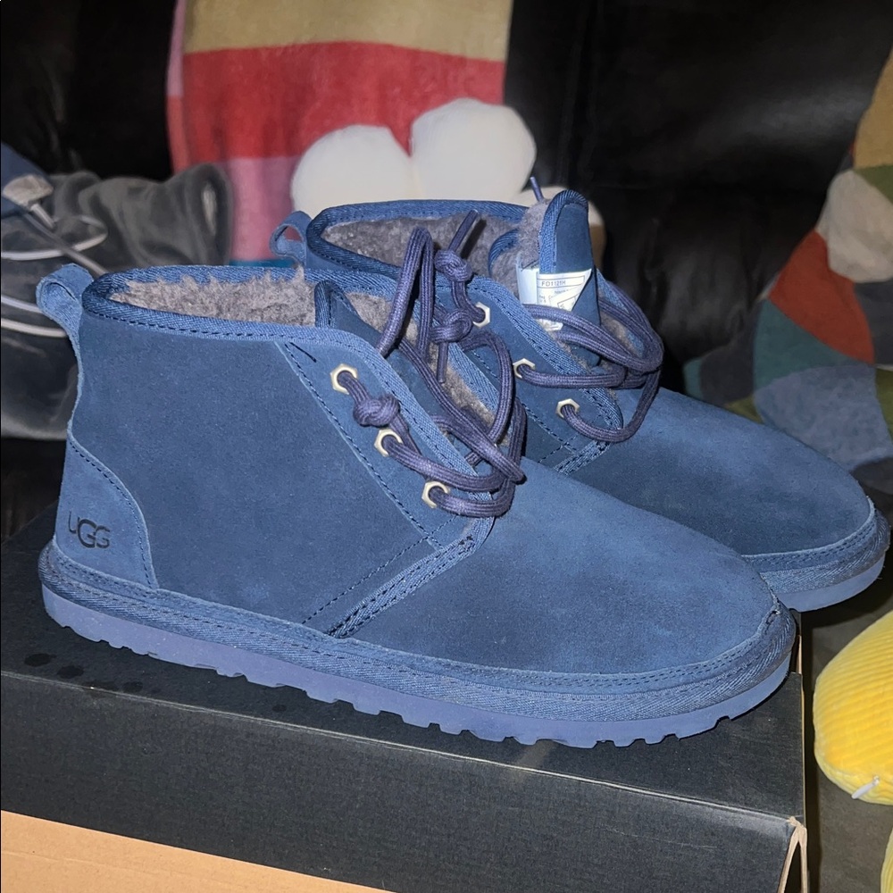 UGG Men's Chukka Boots in Blue Suede